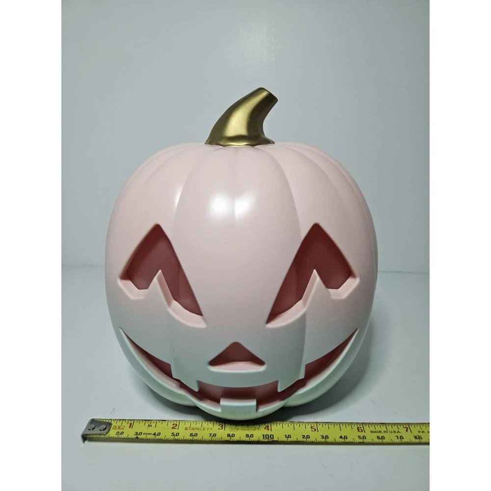 Target Bullseye Playground Pink Ombre Light Up Pumpkin Jack O Lantern Halloween
